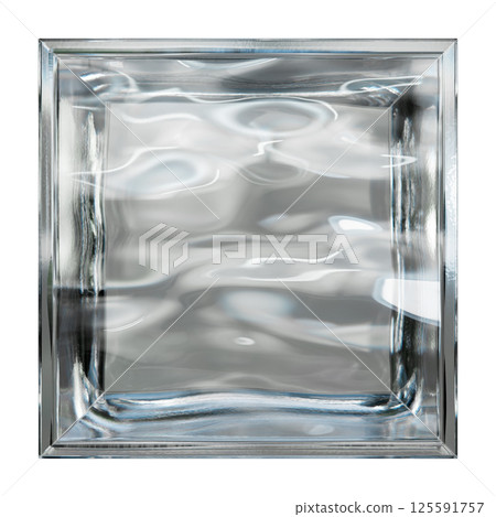 Transparent glass block for interior design. Aesthetic and modern shape of textured. Building assortment for home, bathroom and office. 3D render Transparent glass block for interior design. Aesthetic and modern shape of textured. Building assortment for home, bathroom and office. 3D render 125591757