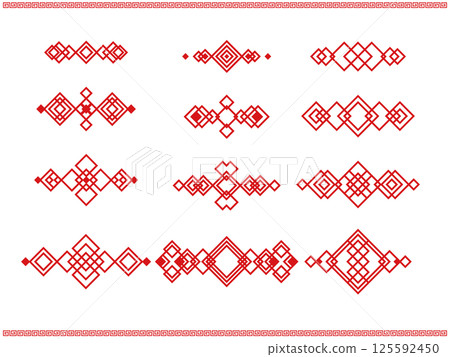 中國風紅色點綴套裝 125592450