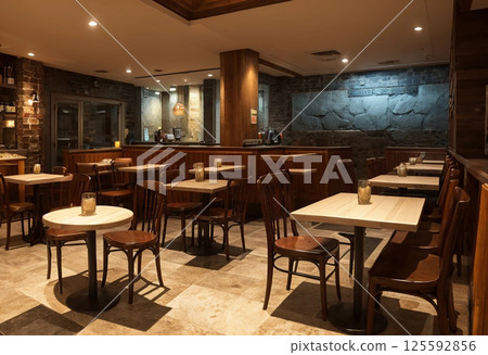 Fashionable cafe 125592856