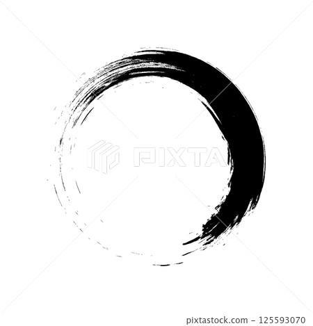 Grunge circle brush stroke. Black round frame. Element for design. Vector illustration isolated on white background. EPS 10 Grunge circle brush stroke. Black round frame. Element for design. Vector illustration isolated on white background. EPS 10 125593070