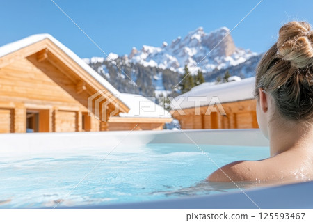 Botanical diagram of a caper plant showcasing its leaves, flowers, and buds for educational use 125593467