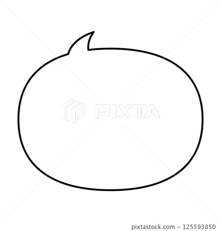 Simple speech bubble illustration on white background 125593850