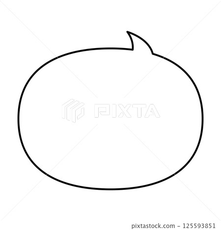 Simple speech bubble illustration on white background 125593851