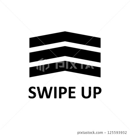Swipe up icon. Arrow up for social media stories. Black swipe up icon. Scroll pictogram. Swipe up icon. Arrow up for social media stories. Black swipe up icon. Scroll pictogram. 125593932