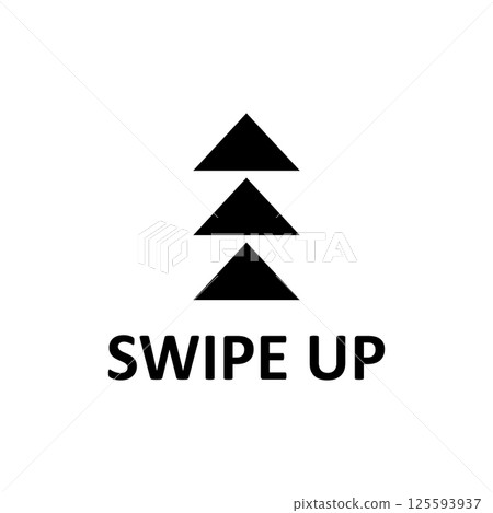 Swipe up icon. Arrow up for social media stories. Black swipe up icon. Scroll pictogram. Swipe up icon. Arrow up for social media stories. Black swipe up icon. Scroll pictogram. 125593937