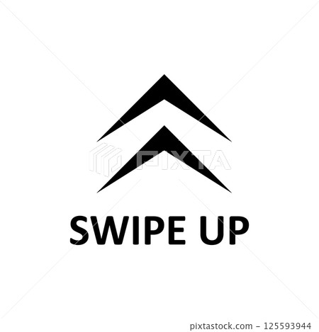 Swipe up icon. Arrow up for social media stories. Black swipe up icon. Scroll pictogram. Swipe up icon. Arrow up for social media stories. Black swipe up icon. Scroll pictogram. 125593944