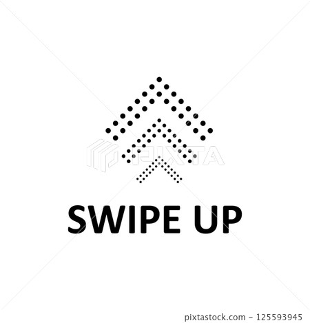 Swipe up icon. Arrow up for social media stories. Black swipe up icon. Scroll pictogram. Swipe up icon. Arrow up for social media stories. Black swipe up icon. Scroll pictogram. 125593945