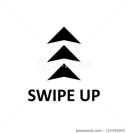Swipe up icon. Arrow up for social media stories. Black swipe up icon. Scroll pictogram. Swipe up icon. Arrow up for social media stories. Black swipe up icon. Scroll pictogram. 125593947