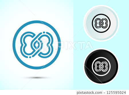 Infinity, Eternity, icon design illustration, Endless sign symbol in color, black and white Infinity, Eternity, icon design illustration, Endless sign symbol in color, black and white 125595024