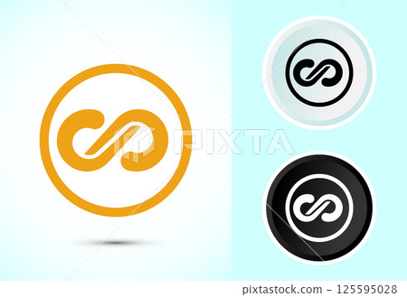 Infinity, Eternity, icon design illustration, Endless sign symbol in color, black and white Infinity, Eternity, icon design illustration, Endless sign symbol in color, black and white 125595028