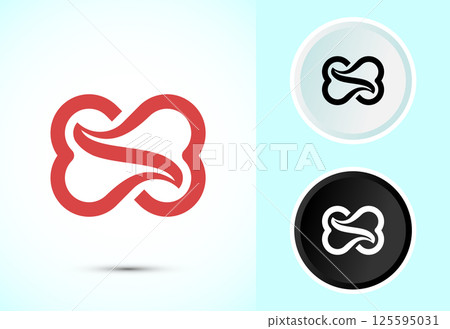 Infinity, Eternity, icon design illustration, Endless sign symbol in color, black and white 125595031