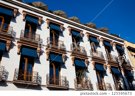 Beautiful antique buildings of the historical downtown of Mexico City. 125595673