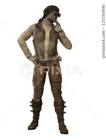 3D Post apocalyptic survivor 125595690