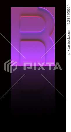 Decorative letter in the dark. 3D rendered illustration. Decorative letter in the dark. 3D rendered illustration. 125595994