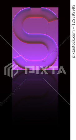 Decorative letter in the dark. 3D rendered illustration. Decorative letter in the dark. 3D rendered illustration. 125595995