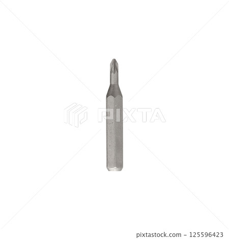 Iron bit for screwdriver and drill on Isolated on a white background Iron bit for screwdriver and drill on Isolated on a white background 125596423