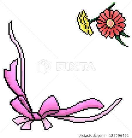 絲帶和非洲菊 125596451