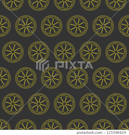 Citrus slices pattern. Vector illustration Citrus slices pattern. Vector illustration 125596929