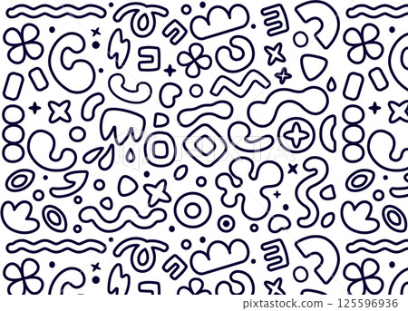 Pattern of abstract figures. Vector illustration Pattern of abstract figures. Vector illustration 125596936