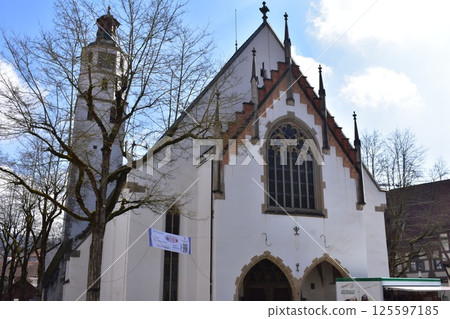 Church and Gothic facade in Blaubeuren (Germany) 125597185