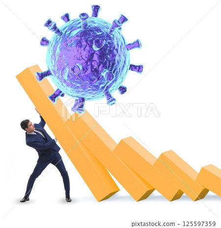 Concept of economic crisis from coronavirus covid-19 125597359