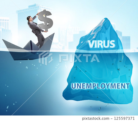 Economic crisis concept in coronavirus covid-19 125597371