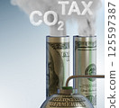 Concept of carbon tax in ecology concept - 3d rendering 125597387