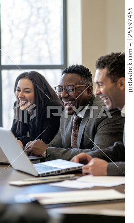 Teamwork in a meeting 125597455