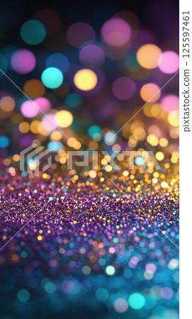 Vibrant bokeh light display 125597461