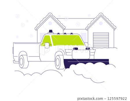 Snow removal service abstract concept vector illustration. 125597922