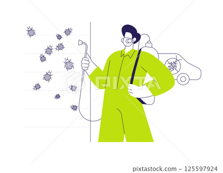 Pest control service abstract concept vector illustration. Pest control service abstract concept vector illustration. 125597924