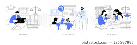 Juris Doctor isolated cartoon vector illustrations se 125597995