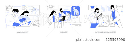 Doctor of Veterinary Medicine isolated cartoon vector illustrations se Doctor of Veterinary Medicine isolated cartoon vector illustrations se 125597998