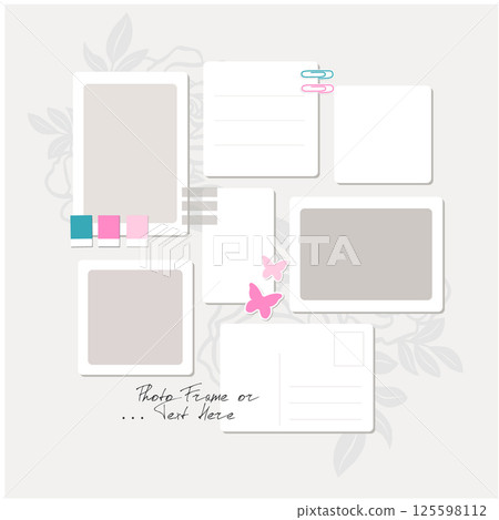 Collage photo frames on vintage background. Collage photo frames on vintage background. 125598112