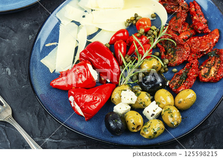 Appetizer antipasti set. 125598215