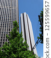 Landscape of the office town looking up at a skyscraper 125599657