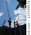 A crane extending in the sky 125599676