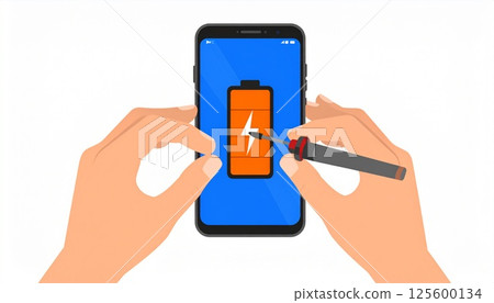 Easy-to-understand explanation of how to replace smartphone batteries with illustrated instructions 125600134