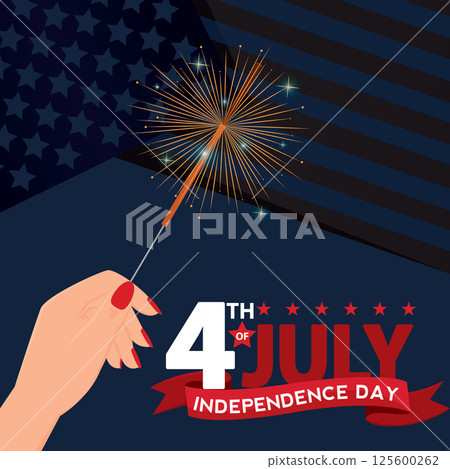 Sparkler in hand. Vector Sparkler in hand. Vector 125600262