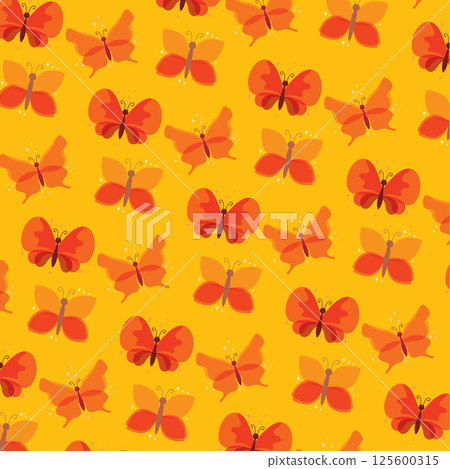 Butterflies yellow repeat. Vector Butterflies yellow repeat. Vector 125600315