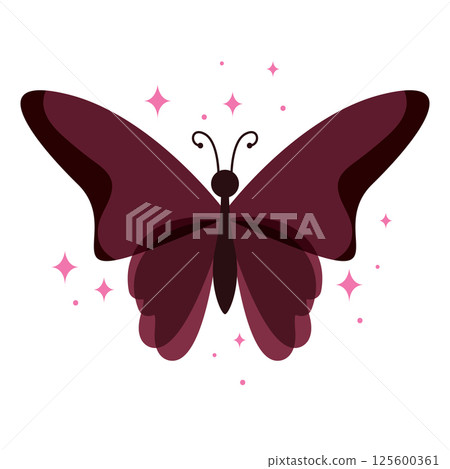 Colored butterfly wings. Vector Colored butterfly wings. Vector 125600361