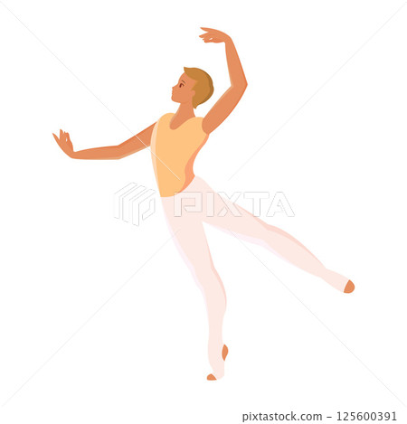 Male ballet dancer posing. Vector 125600391
