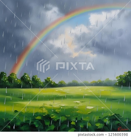 Illustration of the rainy season 125600398