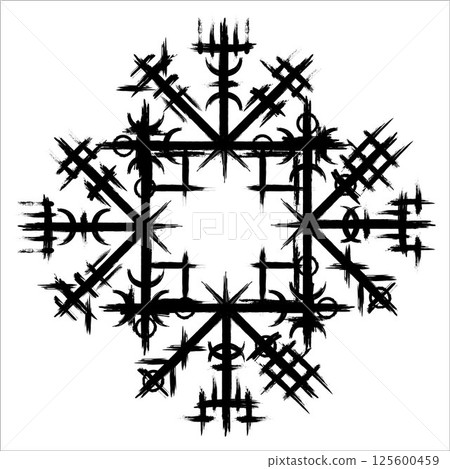 Norse culture old symbol grunge Norse culture old symbol grunge 125600459