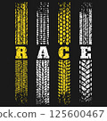 Tire tracks grunge race design 125600467