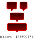 Red social media speech symbols set 125600471