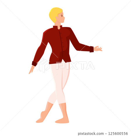 Male ballet dancer posing. Vector Male ballet dancer posing. Vector 125600556