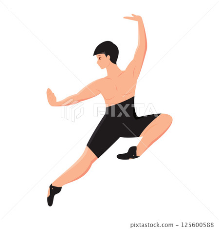 Male ballet dancer posing. Vector 125600588