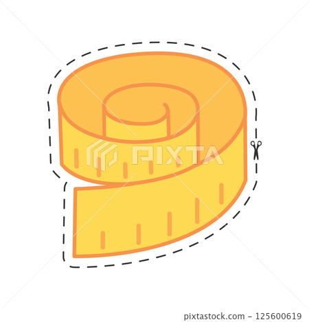 Measuring tape icon. Vector 125600619