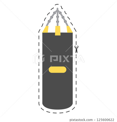Punching bag for training. Vector Punching bag for training. Vector 125600622